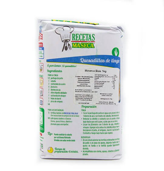 Harina de Maiz Azul 1 kg. Maseca