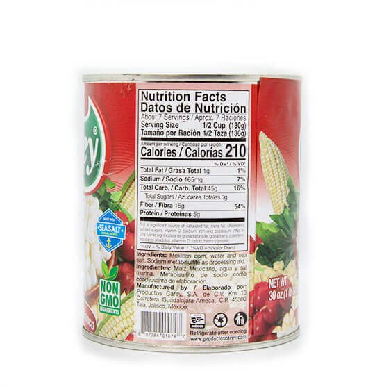 Maíz Pozolero 860 gr. Carey