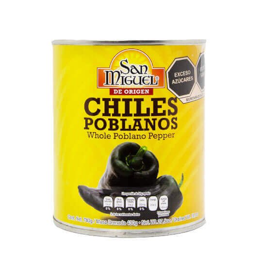 Chile Poblano Entero 780 gr. San Miguel