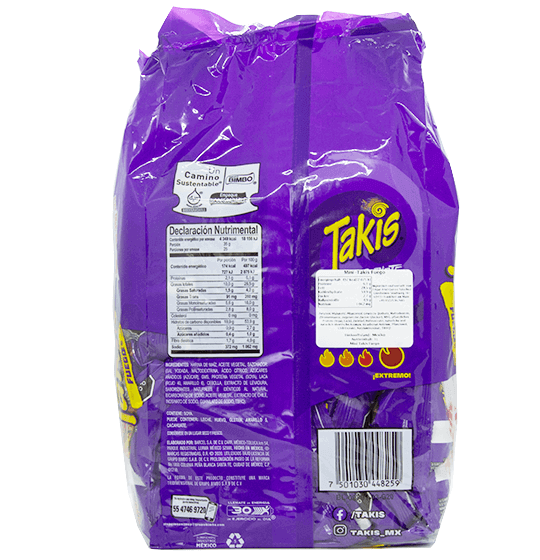 Mini Takis Fuego paquete con 25 pzs. 35 gr. c/u (875 gr.) Barcel