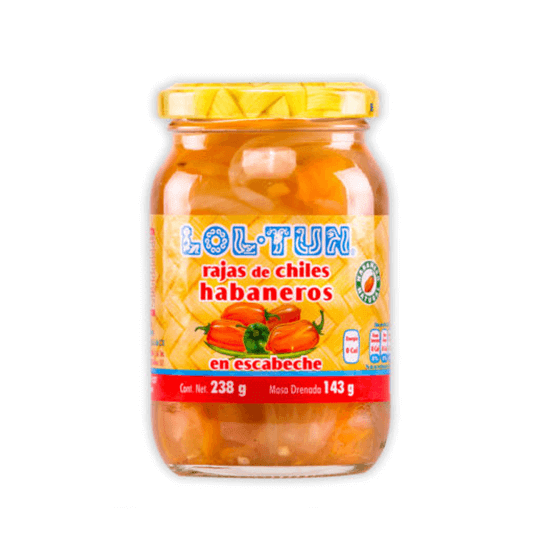 Rajas Chile Habanero 230 gr. Lol-Tun