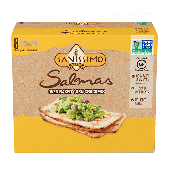 Tostadas de maiz Saníssimo Salmas horneadas 8 paq./ 3 pz. 144 gr.
